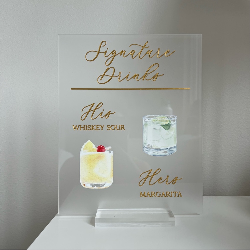 Signature Drinks Sign - Picture 2 of 3